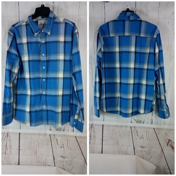 Aeropostale Other - Aeropostale Original Blue Plaid Buttn Down Shirt L